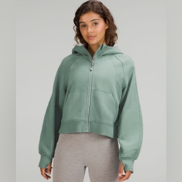 lululemon athletica Tops - Lululemon Tidewater Teal Scuba Oversized Full Zip Hoodie